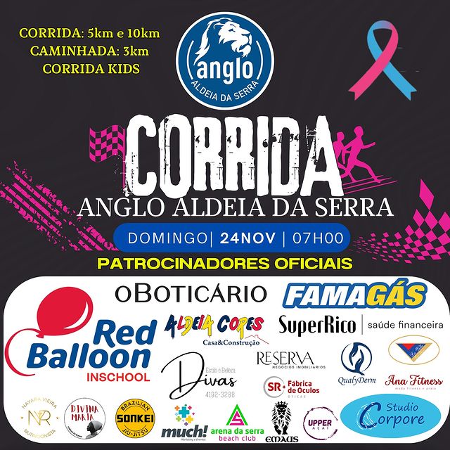 Anglo Aldeia da Serra promove corrida solidária no dia 24