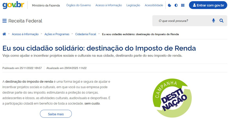 Doação via Imposto de Renda pode transformar vidas em Barueri