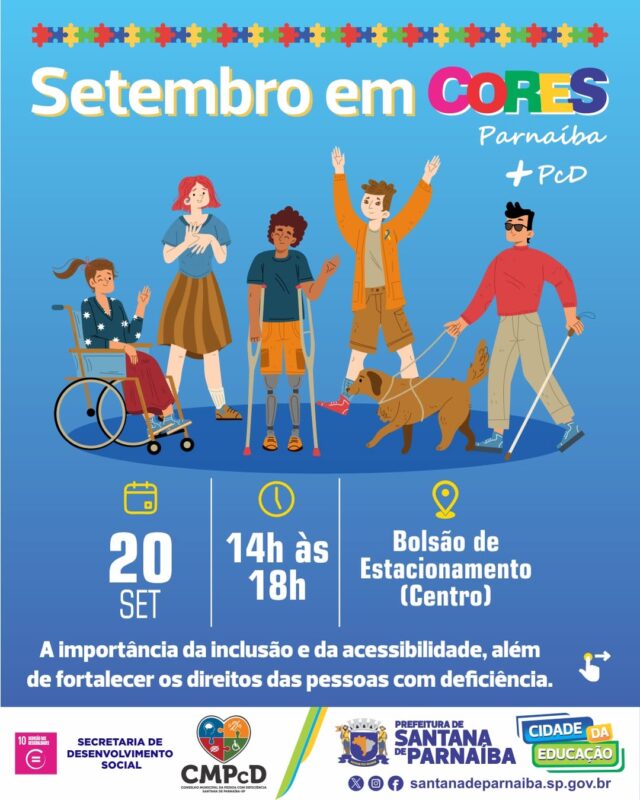 Inclusão: “Setembro em Cores Parnaíba + PcD” acontece dia 20/9