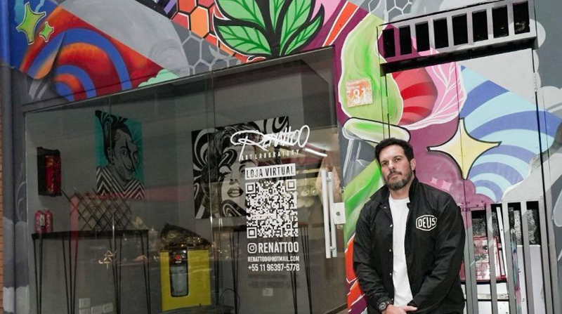 Artista plástico Renattoo inaugura novo ateliê em Alphaville