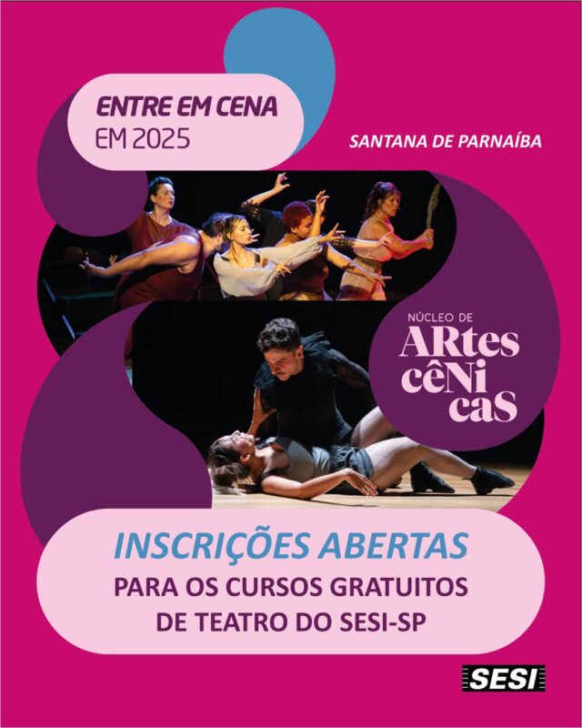 Sesi Santana de Parnaíba abre inscrições gratuitas para aulas de teatro