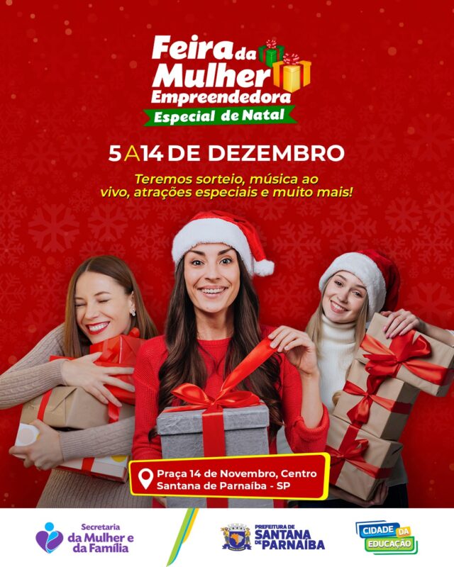 Feira da Mulher Empreendedora Especial de Natal começa dia 5