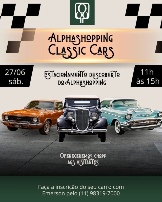 Alphashopping Classic Cars estreia dia 27 em Alphaville