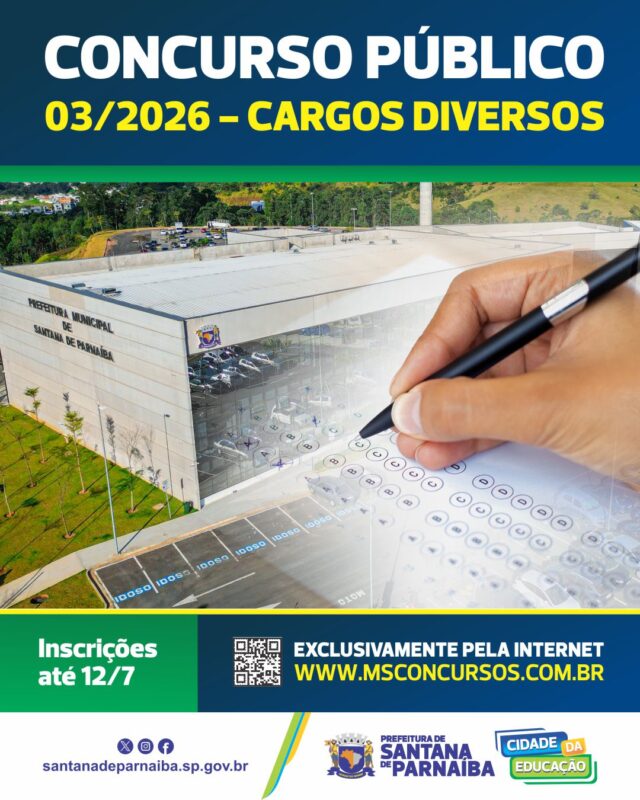 Concurso público: Santana de Parnaíba abre 29 vagas para diversos cargos